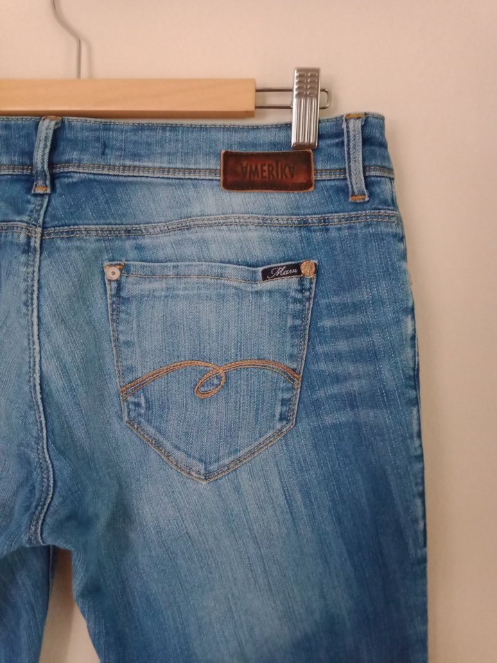 Kadın Mavi Bol Kesim Denim Jean - Görsel 5