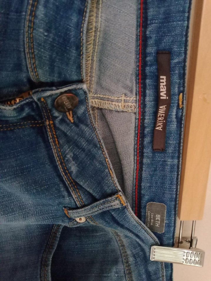 Kadın Mavi Bol Kesim Denim Jean - Görsel 3