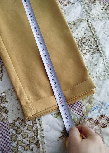 l Beden sarı Renk Kadın havuç Pantolon