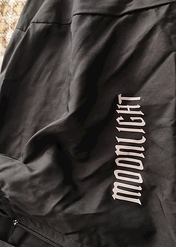 MOONLIGHT Kapüşonlu Siyah yağmurluk - Görsel 6