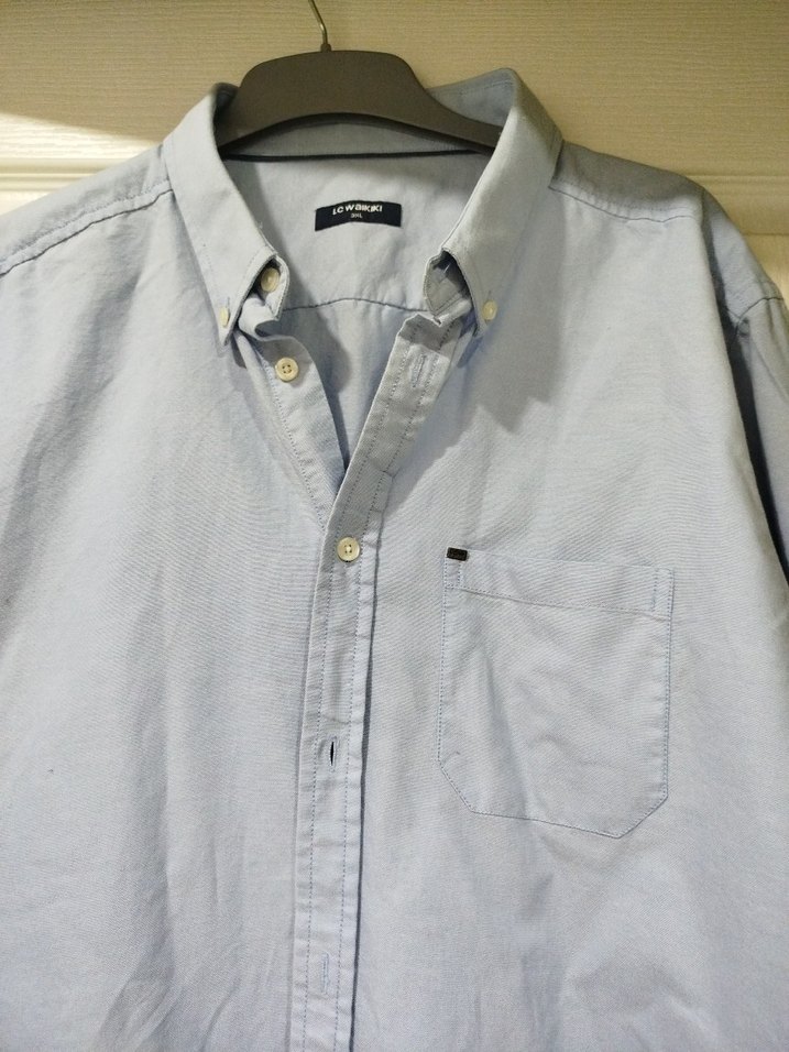 Büyük beden Pamuklu Erkek Gömlek - Görsel 2