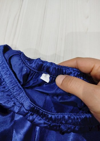 xl Beden mavi Renk saten pijama