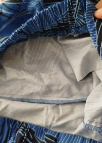 Mavi Desenli Kadın DenizŞortu - Görsel 8