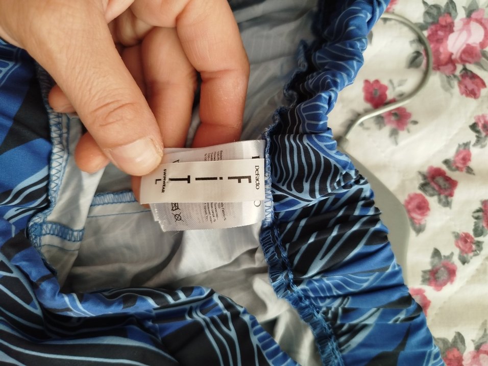 Mavi Desenli Kadın DenizŞortu - Görsel 3