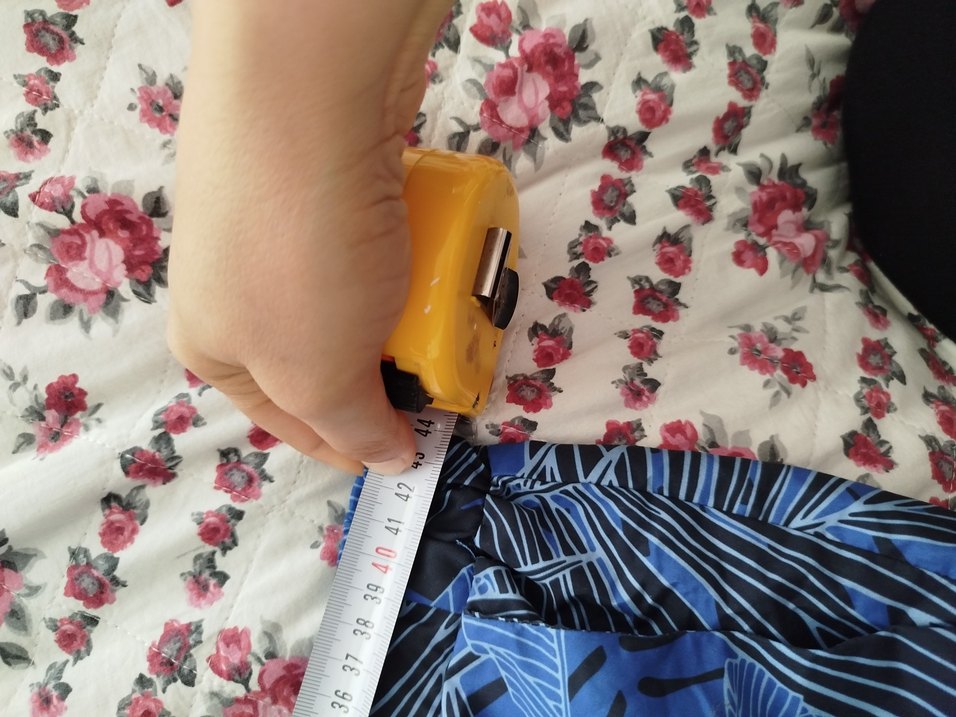 Mavi Desenli Kadın DenizŞortu - Görsel 4