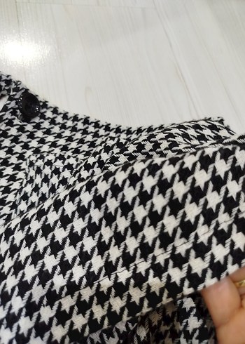 Miray  Ekose Desenli Kısa Salopet - Görsel 6