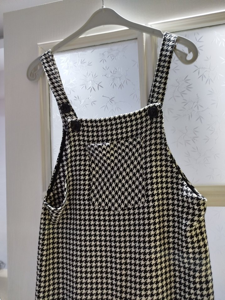 Miray  Ekose Desenli Kısa Salopet - Görsel 2