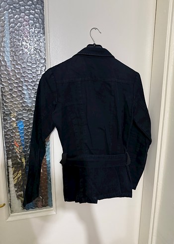 Dolce & Gabbana Siyah Kadın Kot Ceket, Kemerli, Fitted