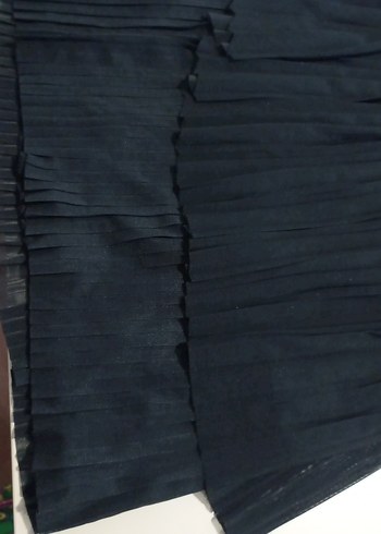 l Beden siyah Renk Siyah Pilili Midi Gotik Etek