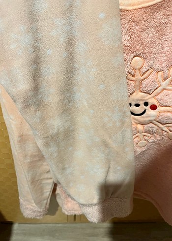 Pembe Kadın Polar Pijama Takımı - Görsel 3