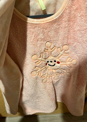 Pembe Kadın Polar Pijama Takımı - Görsel 2