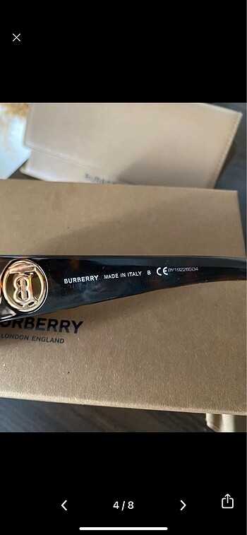 Beden kahverengi Renk Burberry güneş gözlüğü