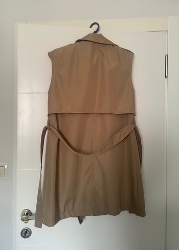 Zara Kolsuz Bej Midi Trençkot