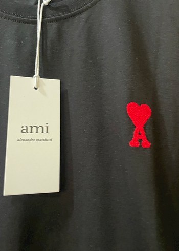 Diğer Siyah Ami Baskılı Pamuklu Tişört