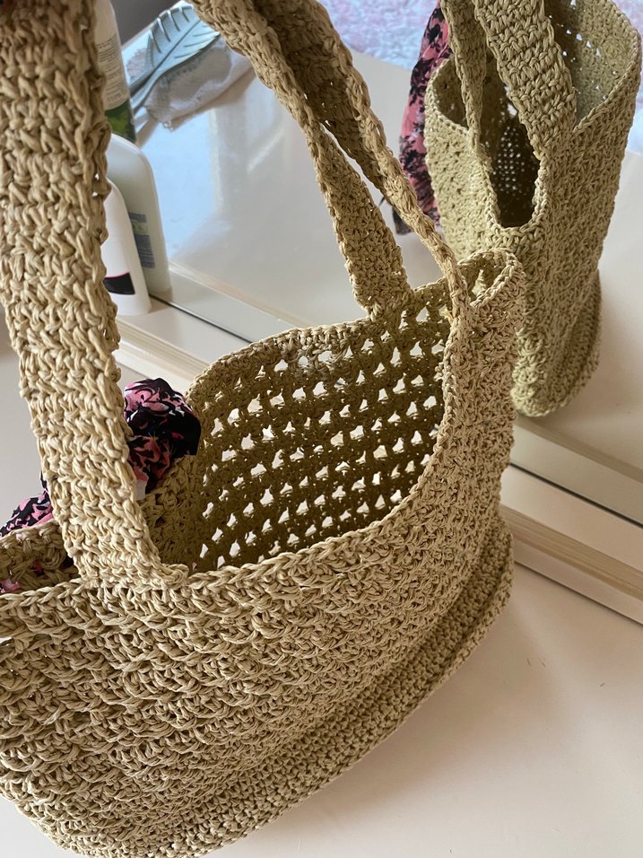 Bej Dantel Detaylı Örgü Kol Çantası - Görsel 2