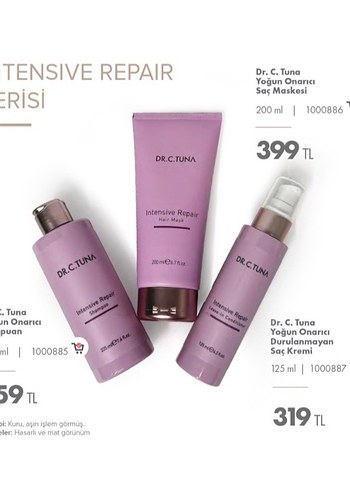 Dr. C. Tuna Canlandırıcı Saç Bakım Seti - Görsel 2