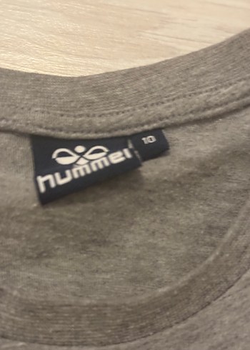 Hummel Gri Baskılı Erkek Tişört, Kısa Kollu, Rahat Kesim