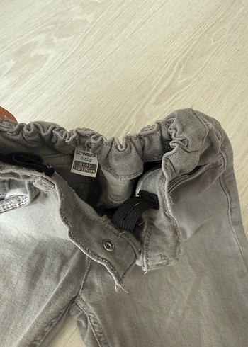 5 Yaş Beden Erkek Gri Denim Pantolon Tokalı