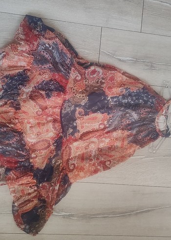 6 Yaş Beden Kız Çocuk Çok Renkli Bohem Elbise