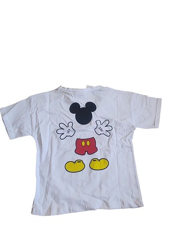 5 Yaş Beden Erkek Bebek Kısa Kollu Mickey Baskılı Pamuklu Takım