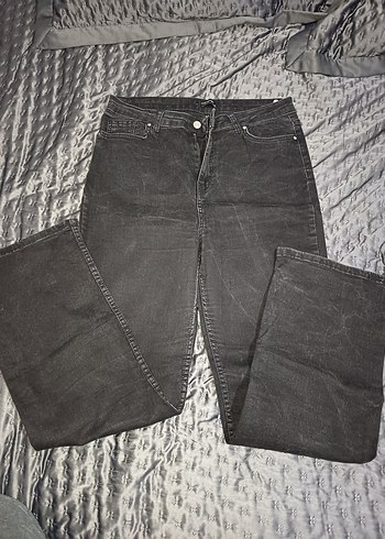 Trendyol & Milla Koyu Gri Yuksek Bel Denim Jean