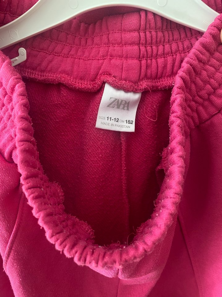 Zara Koyu Pembe Kız Eşofman Takımı, Rahat Kesim - Görsel 2