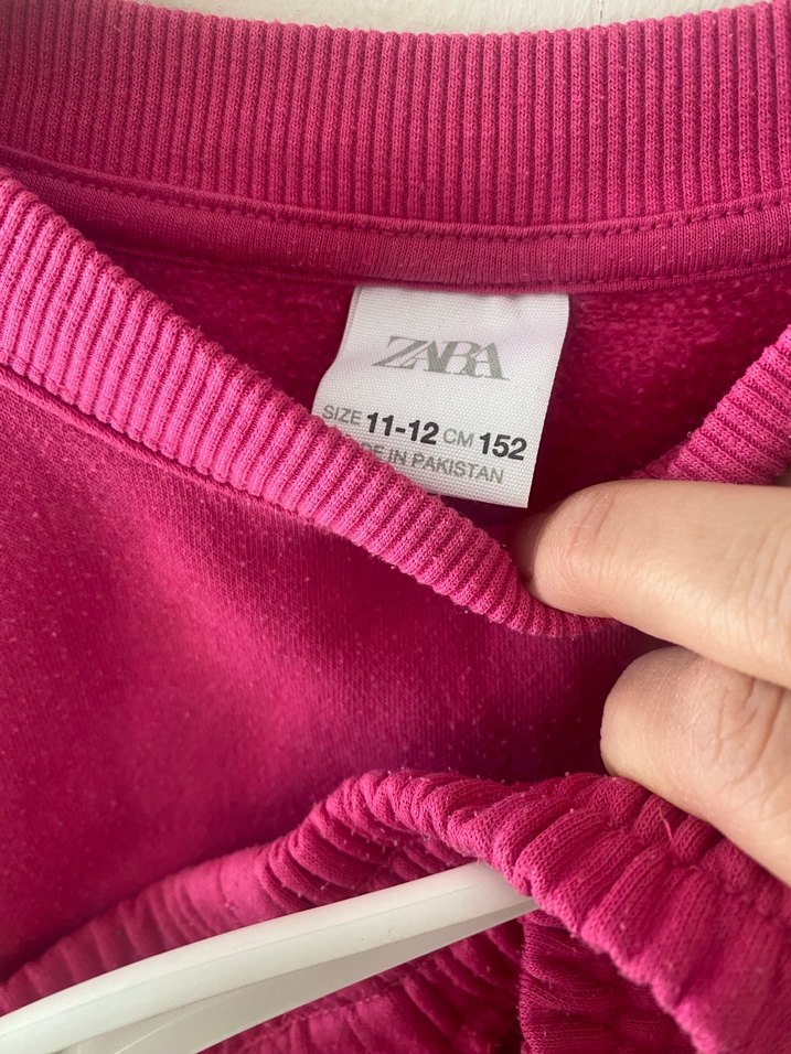 Zara Koyu Pembe Kız Eşofman Takımı, Rahat Kesim - Görsel 3