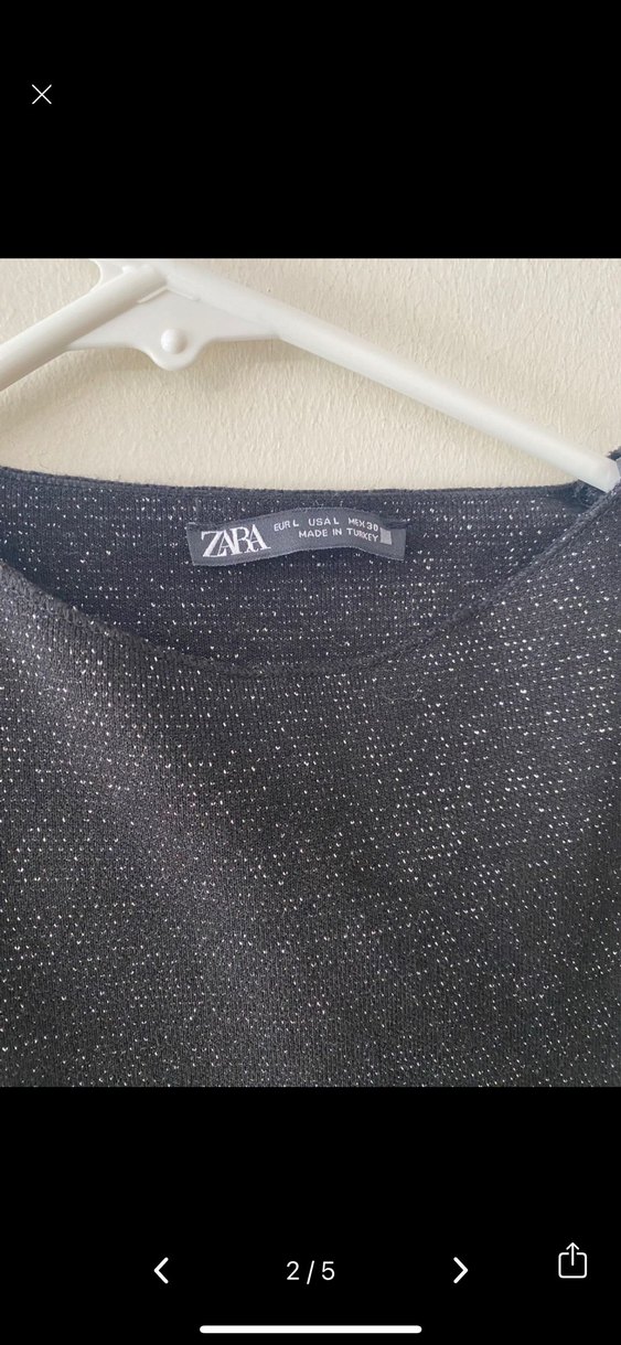 Zara Siyah Yüksek Yakalı Kısa Elbise - Görsel 4