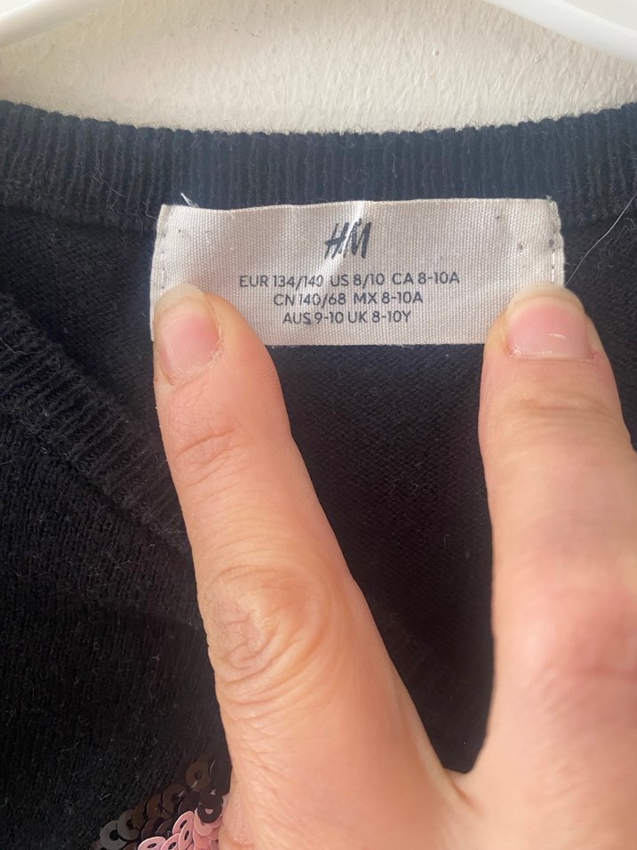 Kız Çocuk Siyah Uzun Kollu Kedi Desenli Bluz - Görsel 2