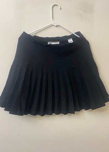 Zara Kadın Siyah Pilili Midi Etek - Görsel 2