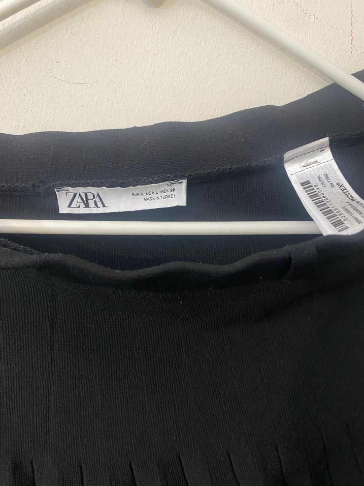 Zara Kadın Siyah Pilili Midi Etek - Görsel 3