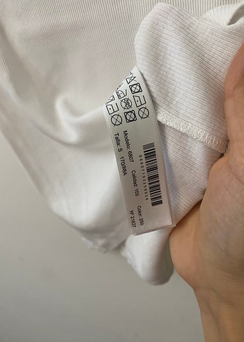 Massimo dutti Beyaz Basic Kısa Kollu Kadın Tişört - Görsel 3