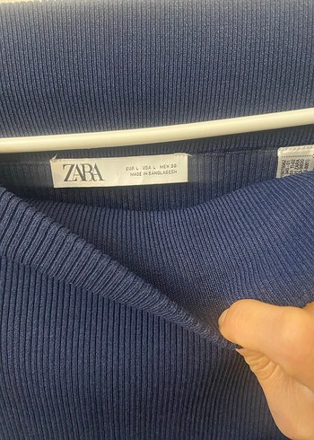 Zara Kadın Lacivert Uzun Kalem Etek - Görsel 2