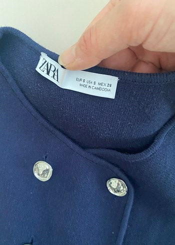 Düğmeli Lacivert Kadın Yelek - Görsel 2