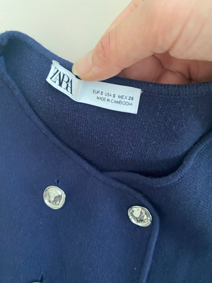 Düğmeli Lacivert Kadın Yelek - Görsel 2