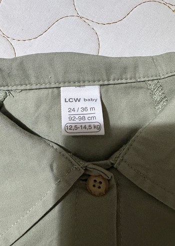 Düğmeli, Belden Bağlamalı koz bebek keten elbise - Görsel 4