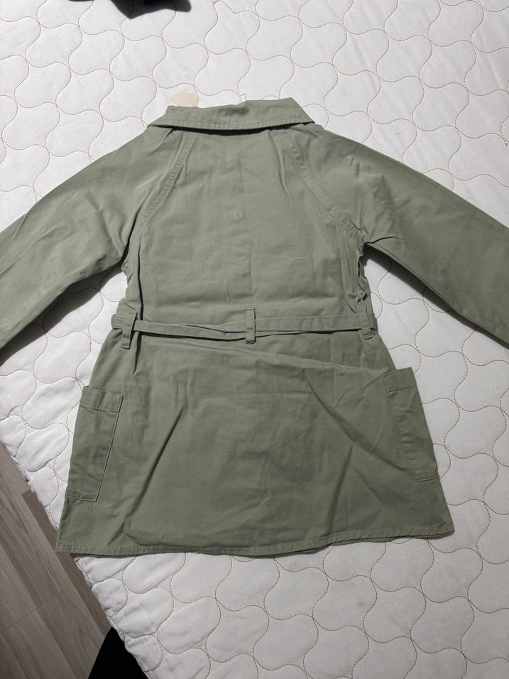 Düğmeli, Belden Bağlamalı koz bebek keten elbise - Görsel 2