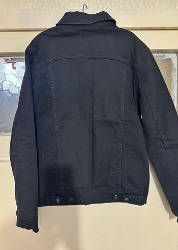 Düğmeli Siyah erkek kot Ceket - Görsel 4