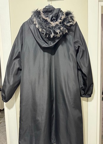 Siyah Uzun fermuarlı Kadın Mont - Görsel 2