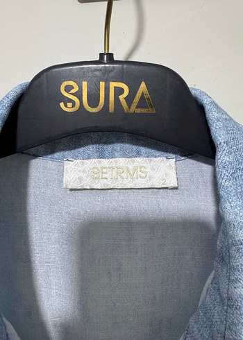 Düğmeli Gömlek,Mavi, Rahat Kesim - Görsel 3