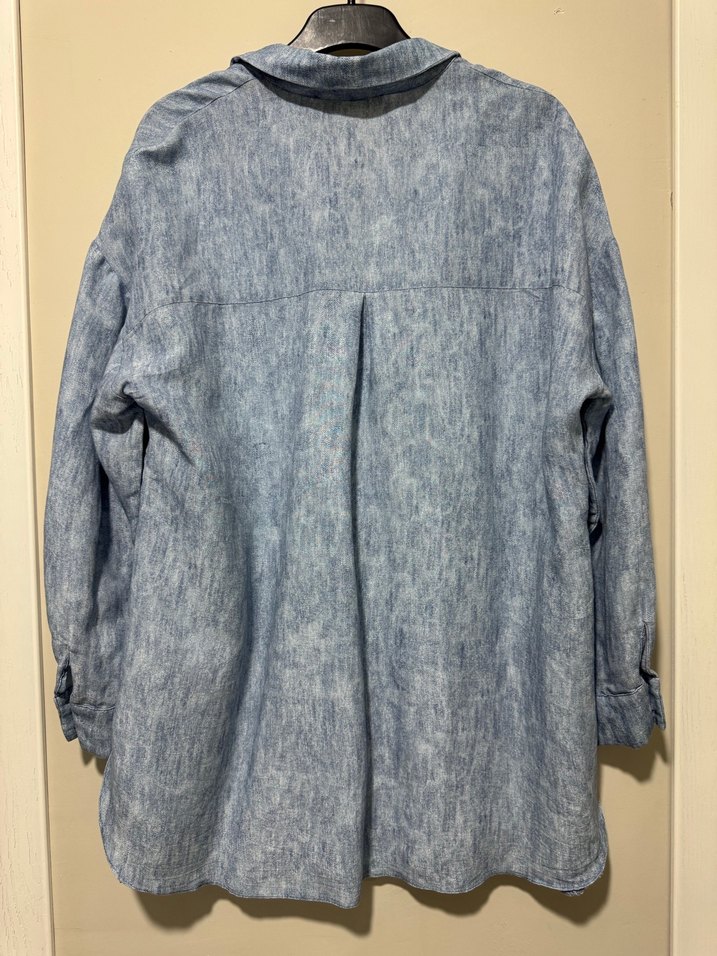 Düğmeli  Gömlek,Mavi, Rahat Kesim - Görsel 2