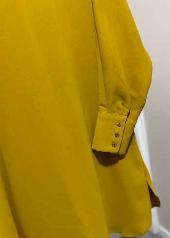 Yağ yeşili Kadın Uzun Kollu Salaş Tunik - Görsel 3