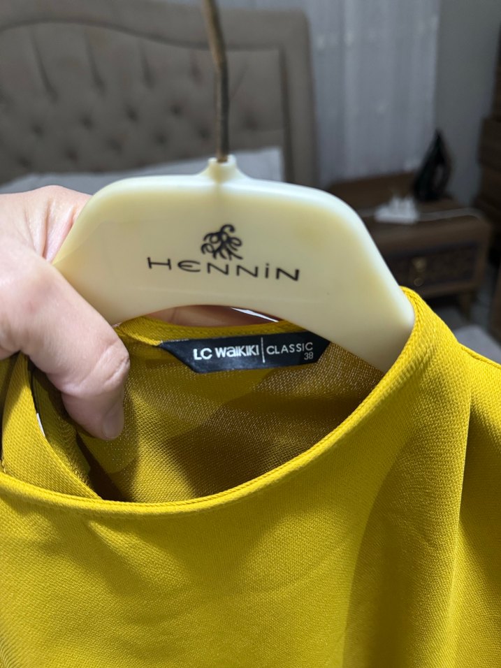 Yağ yeşili Kadın Uzun Kollu Salaş Tunik - Görsel 4