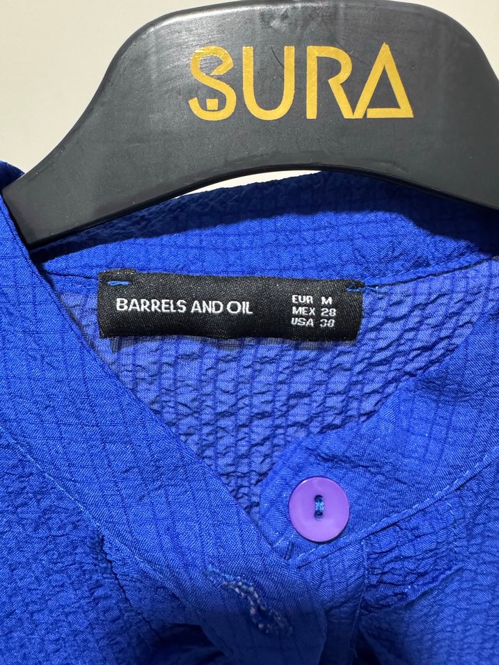 Mavi Fırfırlı salaş  Tunik - Görsel 3