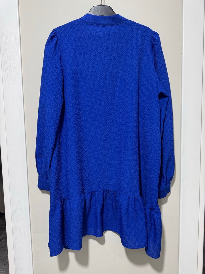 Mavi Fırfırlı salaş  Tunik - Görsel 2