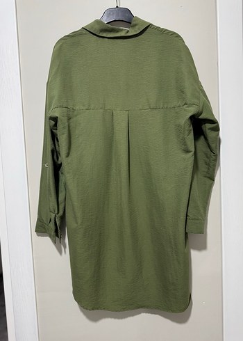 Kadın Haki Uzun Kollu Gömlek - Görsel 2