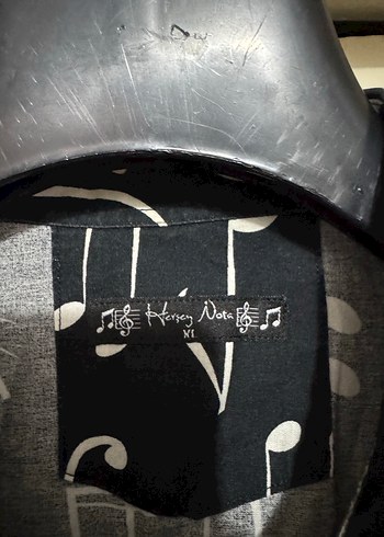 Uzun Kollu Siyah melodi Baskılı Erkek Gömlek - Görsel 3