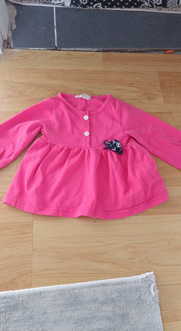 Kız Çocuk Uzun Kollu Düğmeli Pamuklu bady - Görsel 2