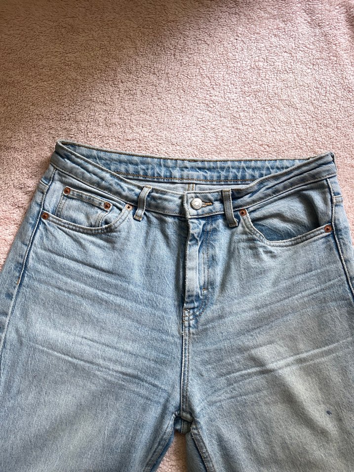 Gri Midi Boy Rahat Kesim Kadın Kot Pantolon - Görsel 2