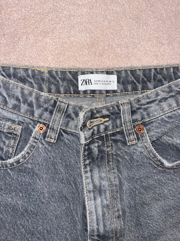 Düğmeli Gri Kadın Jean - Görsel 4